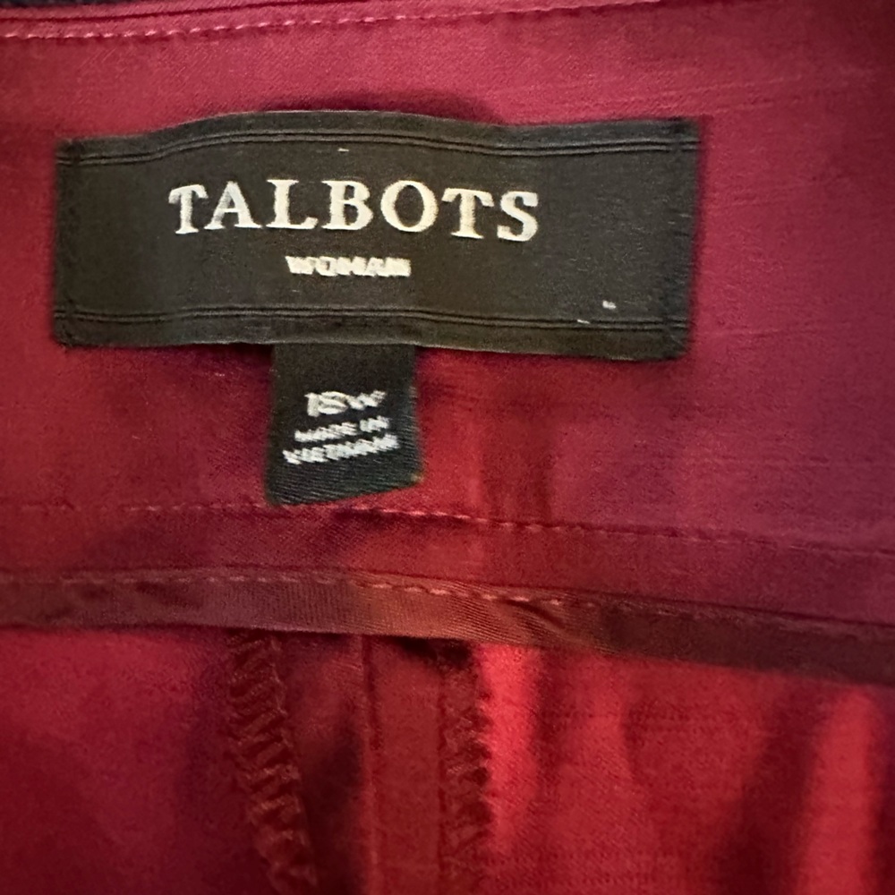 Maroon silk pants only worn once